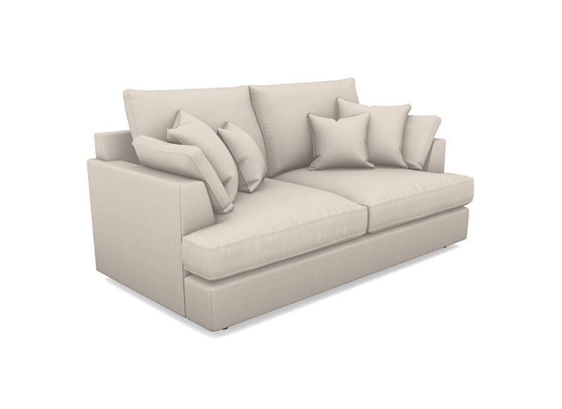 1 Slingsby 3 Seater Fitted Cover Sofa in Two Tone Plain Biscuit